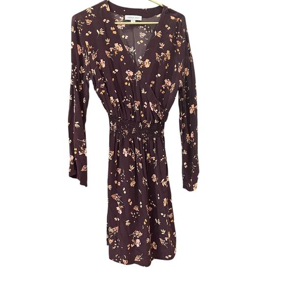 AMOUR VERT Silk Dress – Floral Wrap, Long Sleeve, Size L – EUC - Picture 6 of 6
